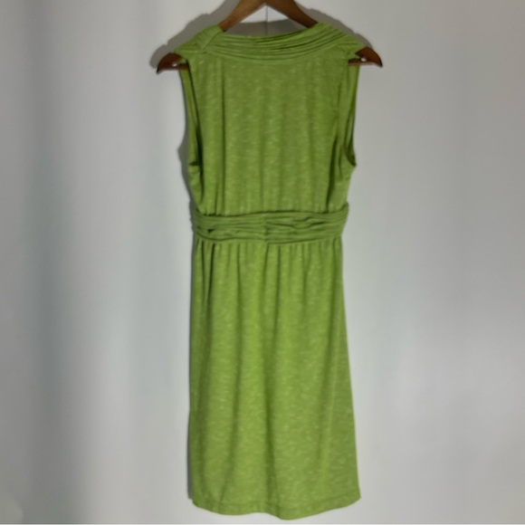 Max Studio Green Boho Chic Summer Sleeveless Ribbed Design @ Neck Waist Dress LG - Picture 11 of 16